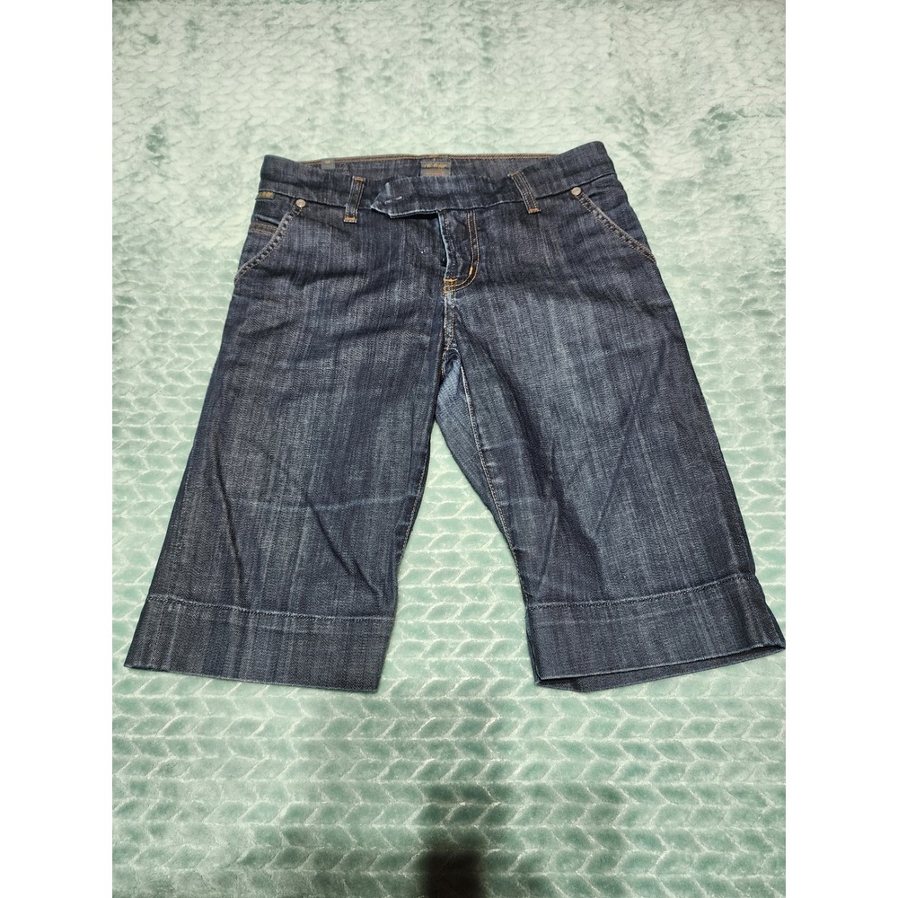 Citizens of Humanity Womens Dark Wash Denim Bermuda Shorts Size 25 Blue